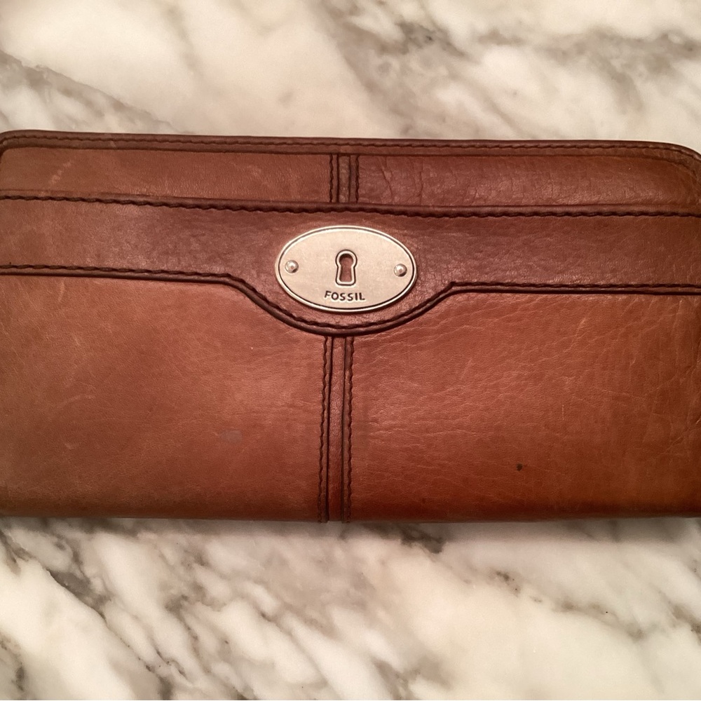 Brown Fossil Wallet Rust Color, Worn With Many Mi… - image 2